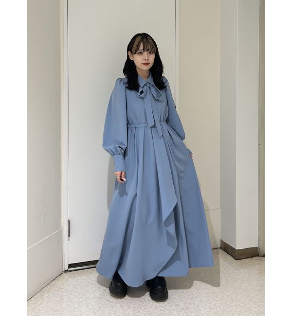 jouetie「ラッフルフリルロングワンピース」|ワンピース|ブルー