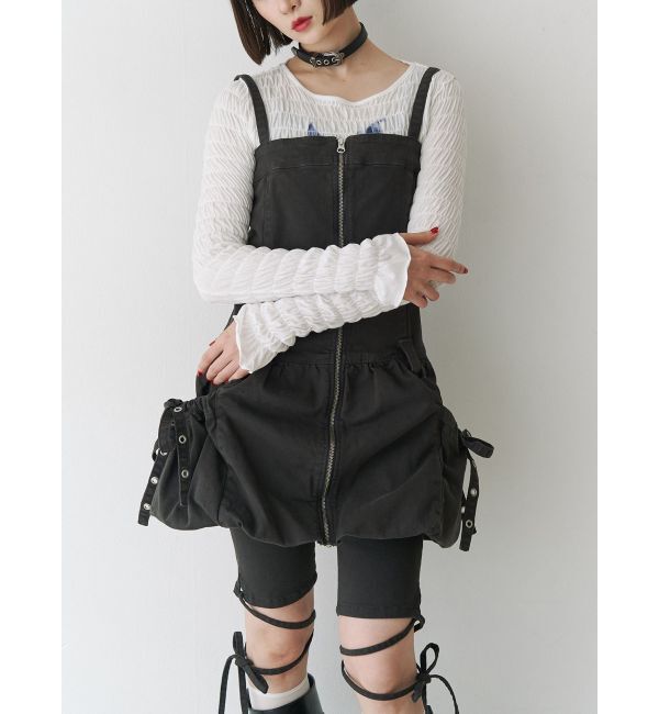 jouetie「ストレッチデニムバイカーパンツ」|デニム|