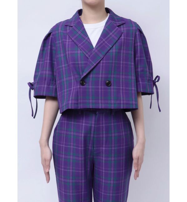 jouetie「【FRUITSZIPPER仲川瑠夏】クロップドジャケット」|テーラードジャケット|