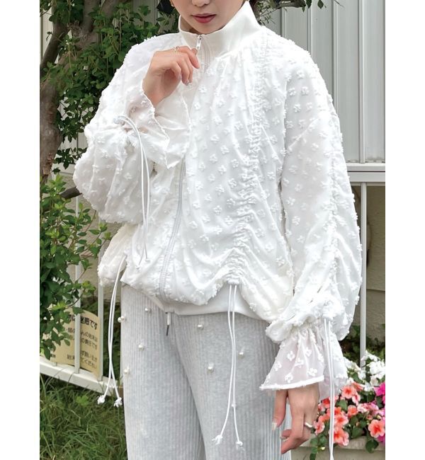 merry jenny「flowerシアードロストトラックジャケット」|その他|オフホワイト