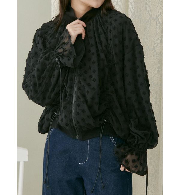 merry jenny「flowerシアードロストトラックジャケット」|その他|ブラック