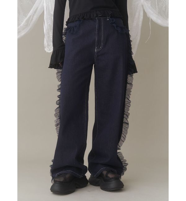 merry jenny「チュールフリルデニムパンツ」|その他|