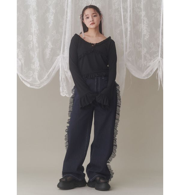 merry jenny「チュールフリルデニムパンツ」|その他|