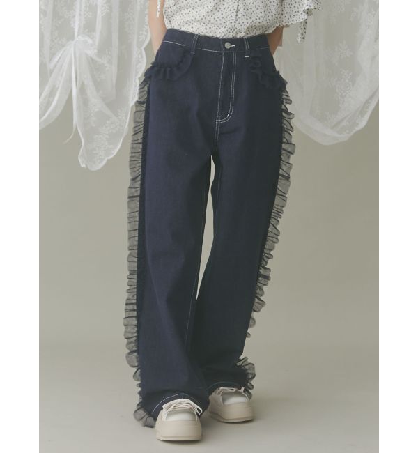 merry jenny「チュールフリルデニムパンツ」|その他|