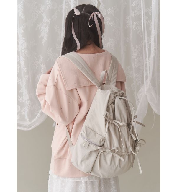 merry jenny「gather ribbon back pack」|リュック|