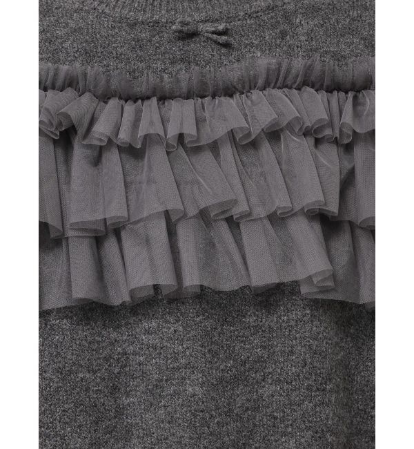 merry jenny「デコラティブチュールニットトップス」|ニット・セーター|