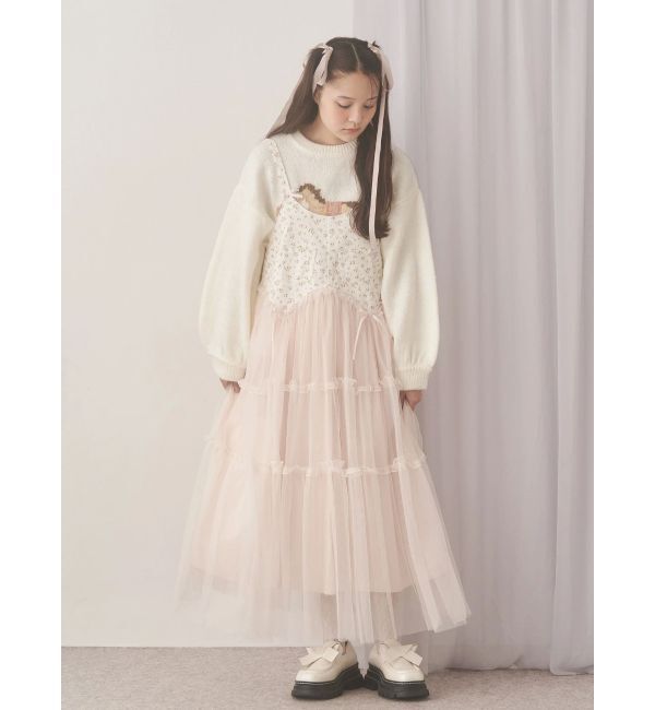 merry jenny「petit flowerチュールキャミワンピース」|ワンピース|