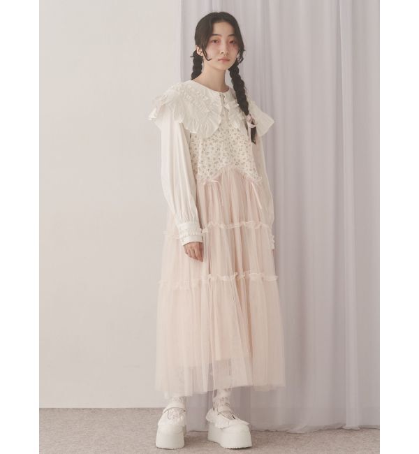 merry jenny「petit flowerチュールキャミワンピース」|ワンピース|