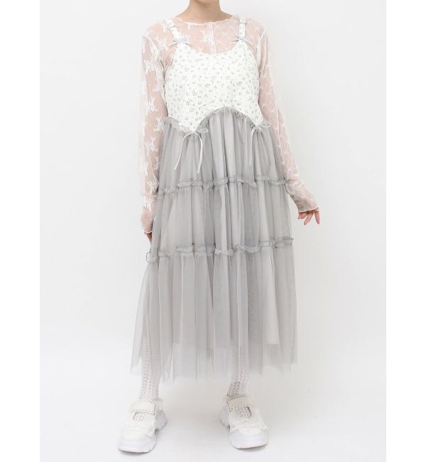merry jenny「petit flowerチュールキャミワンピース」|ワンピース|