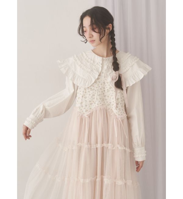 merry jenny「petit flowerチュールキャミワンピース」|ワンピース|