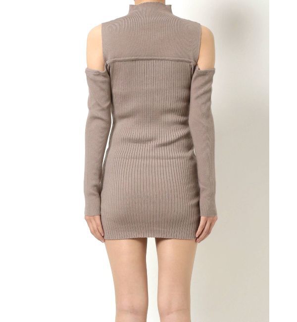 GYDA「ショルダーオープン ビスチェデザインニットタイトワンピース」|ワンピース|