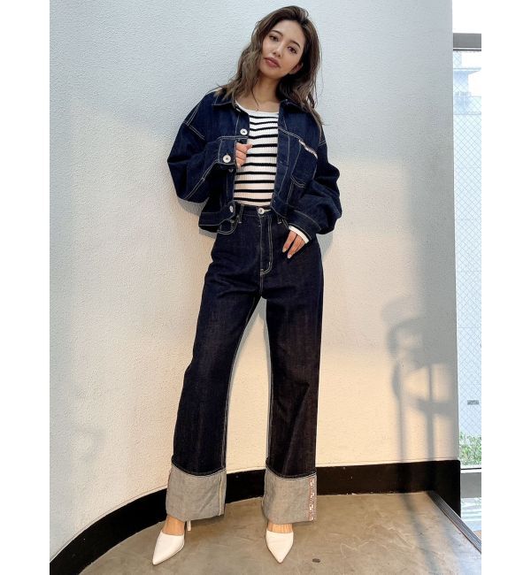 GYDA「GYDIESセルビッチデニムGジャン」|ブルゾン・スタジャン|