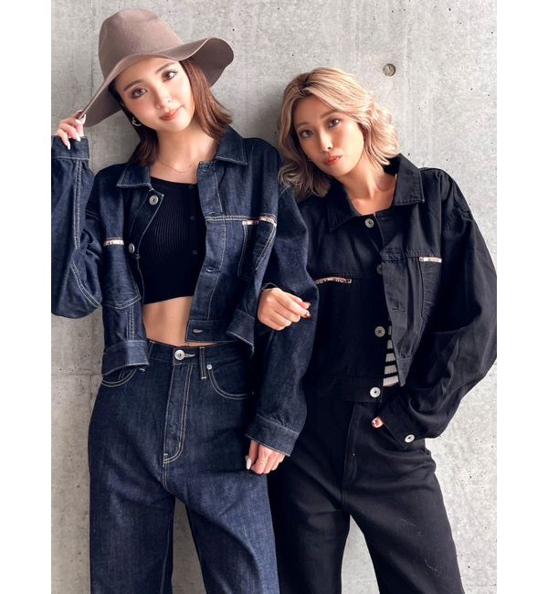 GYDA「GYDIESセルビッチデニムGジャン」|ブルゾン・スタジャン|