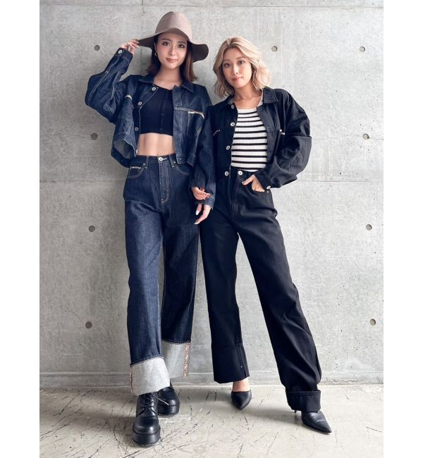 GYDA「GYDIESセルビッチデニムGジャン」|ブルゾン・スタジャン|