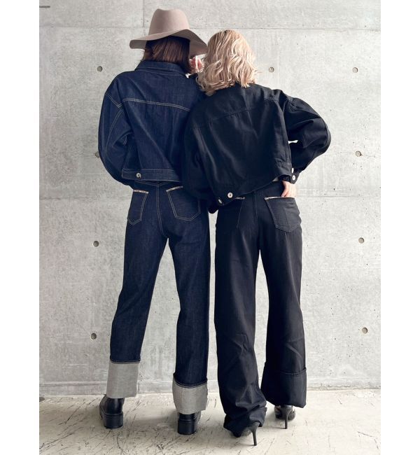 GYDA「GYDIESセルビッチデニムGジャン」|ブルゾン・スタジャン|