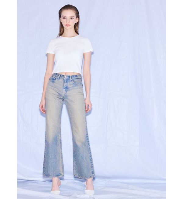 GYDA「ハイウエスト ASID WASHワイドデニムパンツ」|デニム|