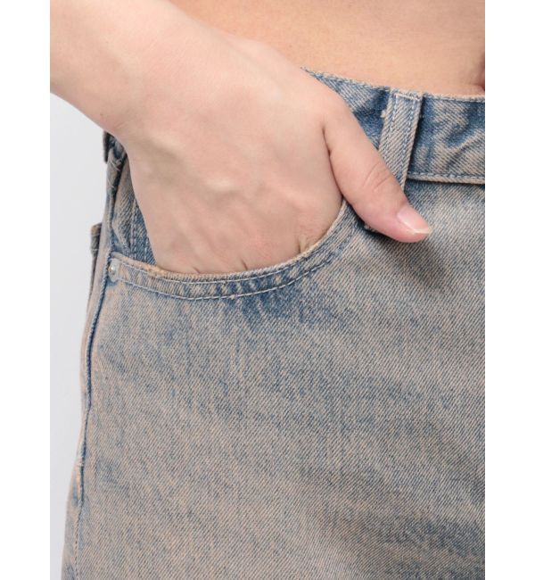 GYDA「ハイウエスト ASID WASHワイドデニムパンツ」|デニム|