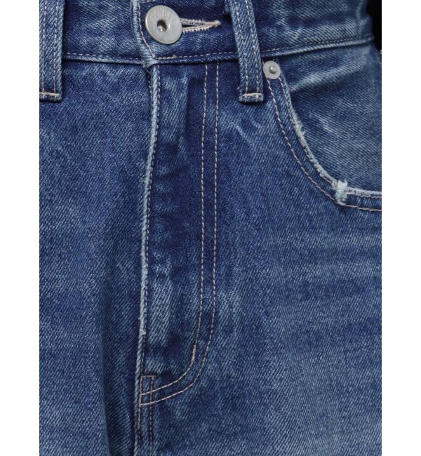 GYDA「ハイウエスト DEEP SIDE BACK DAMAGE ワイド デニムパンツ」|デニム|