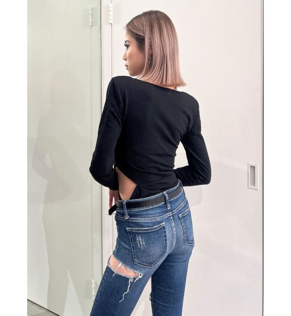 GYDA「【TINY】チェーンネックレス付きボディスーツ」|その他|