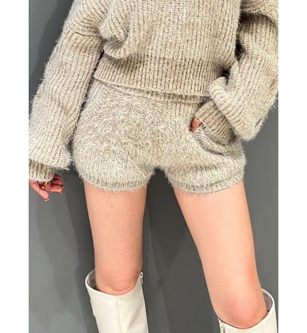 GYDA「シャギーニットショートパンツ【SETUP着用可】」|その他|ベージュ