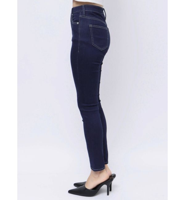 GYDA「ハイウエストワンウォッシュスキニーパンツ」|デニム|