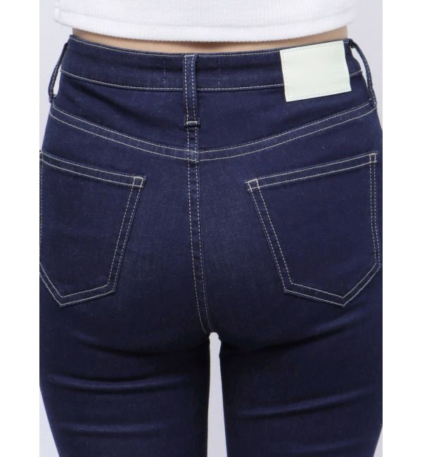 GYDA「ハイウエストワンウォッシュスキニーパンツ」|デニム|