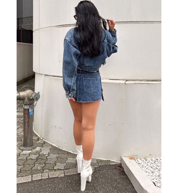 GYDA「Symmetry GYDA DAMAGEショートデニムGジャン【SETUP着用可】」|ブルゾン・スタジャン|