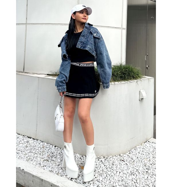 GYDA「Symmetry GYDA DAMAGEショートデニムGジャン【SETUP着用可】」|ブルゾン・スタジャン|