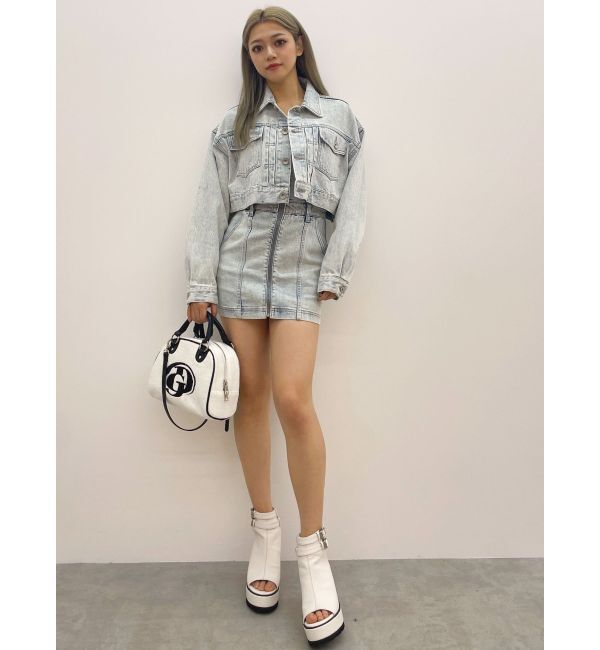 GYDA「Symmetry GYDA DAMAGEショートデニムGジャン【SETUP着用可】」|ブルゾン・スタジャン|