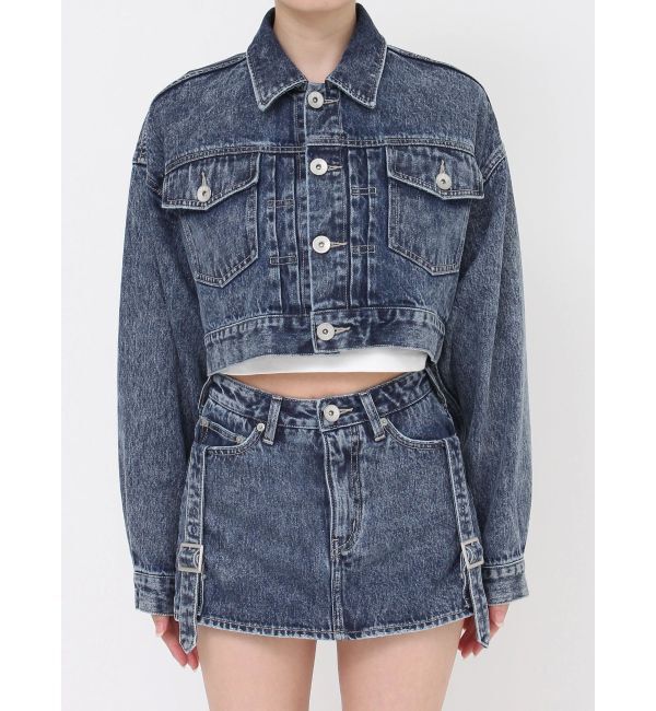 GYDA「Symmetry GYDA DAMAGEショートデニムGジャン【SETUP着用可】」|ブルゾン・スタジャン|