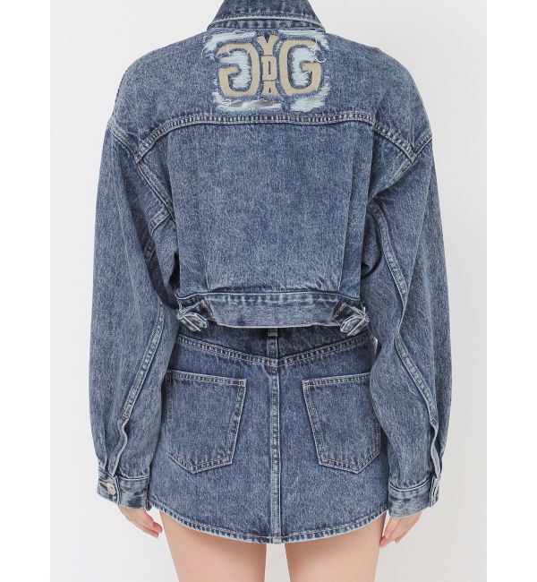 GYDA「Symmetry GYDA DAMAGEショートデニムGジャン【SETUP着用可】」|ブルゾン・スタジャン|