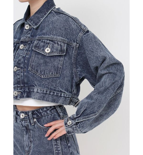 GYDA「Symmetry GYDA DAMAGEショートデニムGジャン【SETUP着用可】」|ブルゾン・スタジャン|