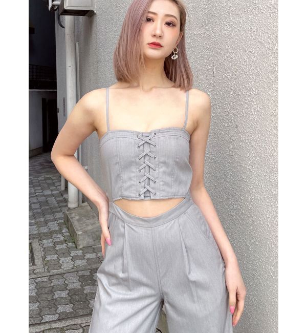 GYDA「ビスチェデザインロンパース」|オールインワン|