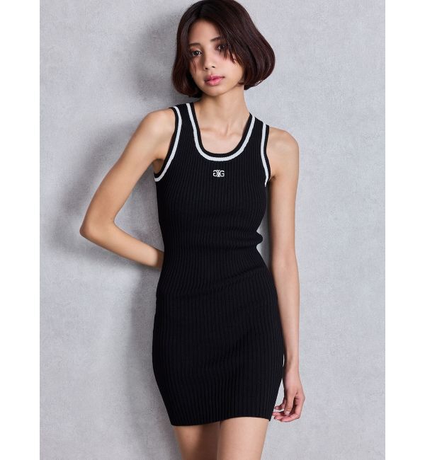 GYDA「SymmetryGYDA ラインリブニットワンピース」|ワンピース|