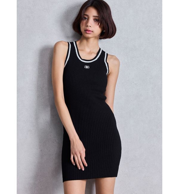 GYDA「SymmetryGYDA ラインリブニットワンピース」|ワンピース|