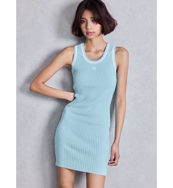 GYDA「SymmetryGYDA ラインリブニットワンピース」|ワンピース|