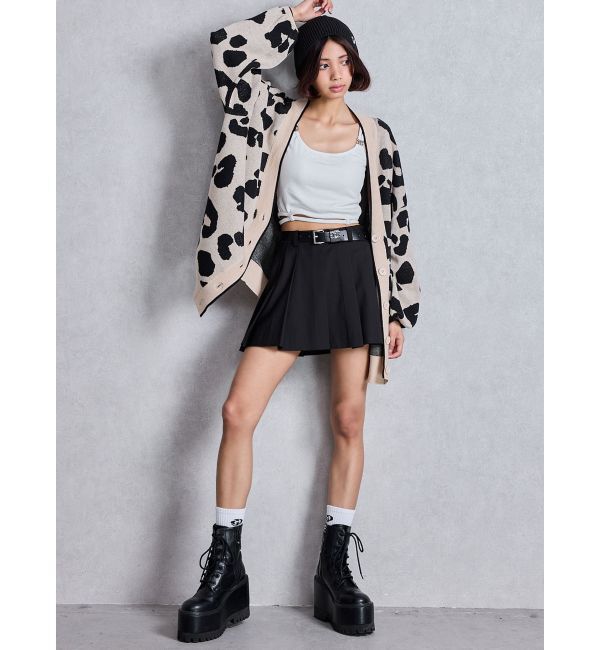 GYDA「ベルトSETプリーツスカートライクショートパンツ」|スカート|