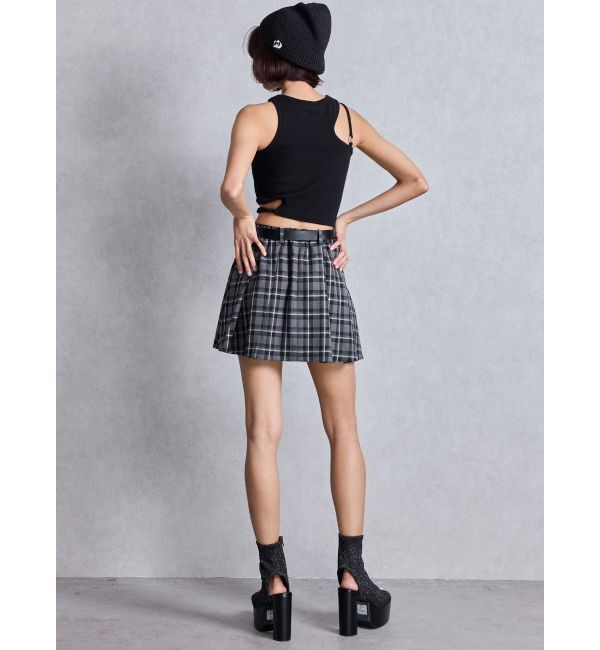 GYDA「ベルトSETプリーツスカートライクショートパンツ」|スカート|