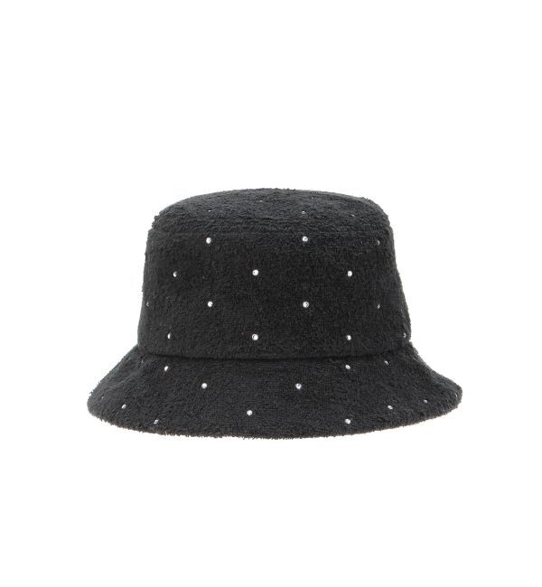 GYDA「ラインストーンパイルバケットハット」|ハット|