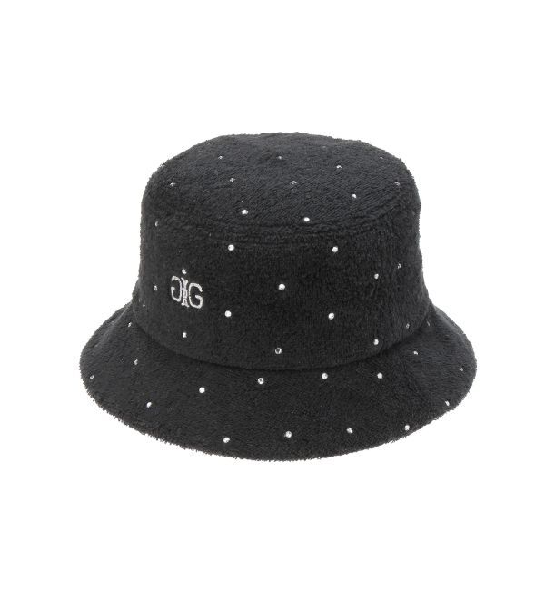 GYDA「ラインストーンパイルバケットハット」|ハット|
