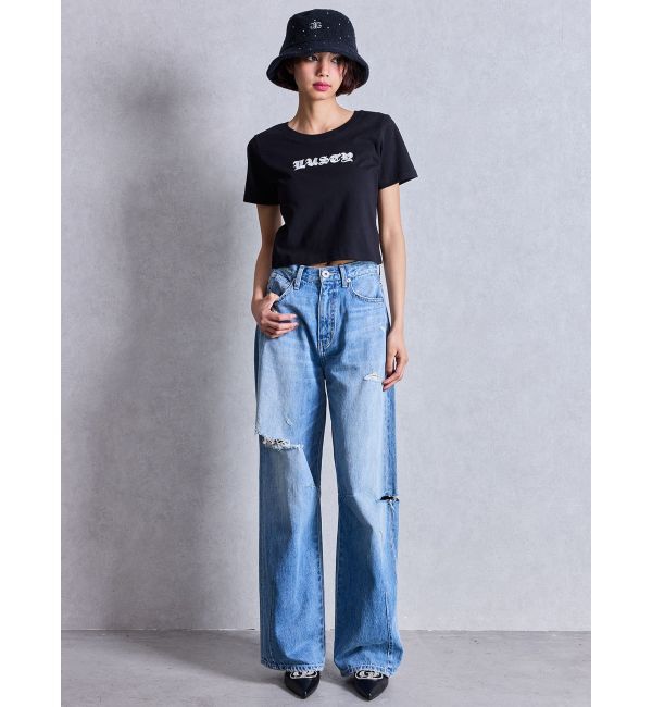 GYDA「ラインストーンパイルバケットハット」|ハット|