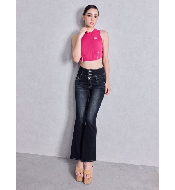 GYDA「プチハイコルセットデザインニットトップス」|ニット・セーター|