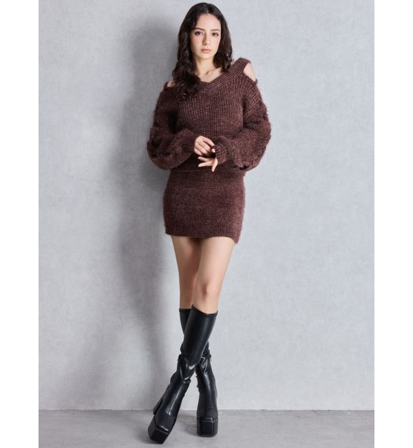 GYDA「ストレッチチャンキーブーツ」|ロングブーツ|