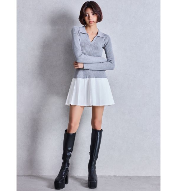 GYDA「ストレッチチャンキーブーツ」|ロングブーツ|