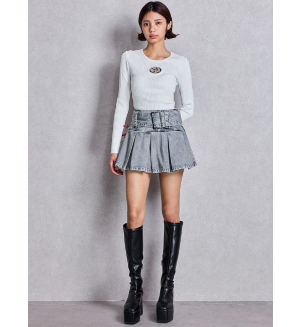 GYDA「ストレッチチャンキーブーツ」|ロングブーツ|