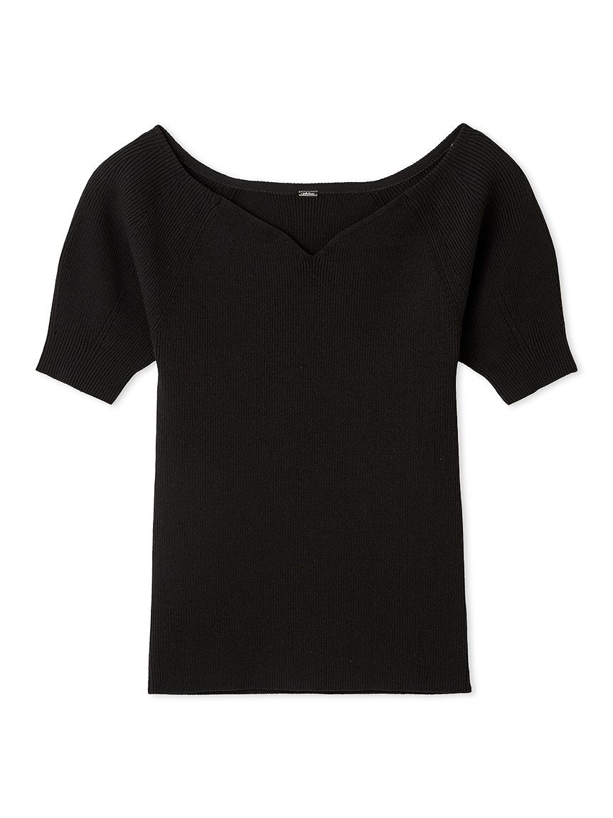 Mila Owen「デコルテ構築パフスリーブニットプルオーバー」|Tシャツ・カットソー|