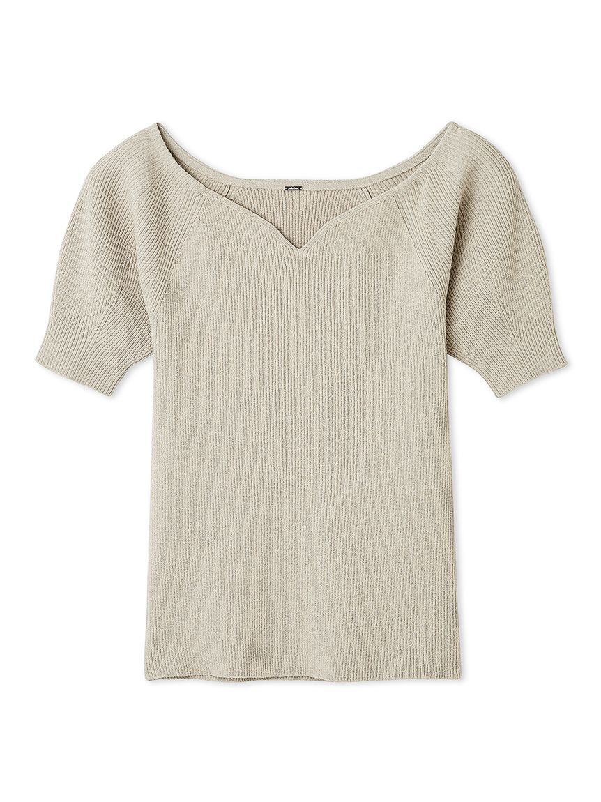 Mila Owen「デコルテ構築パフスリーブニットプルオーバー」|Tシャツ・カットソー|BEG