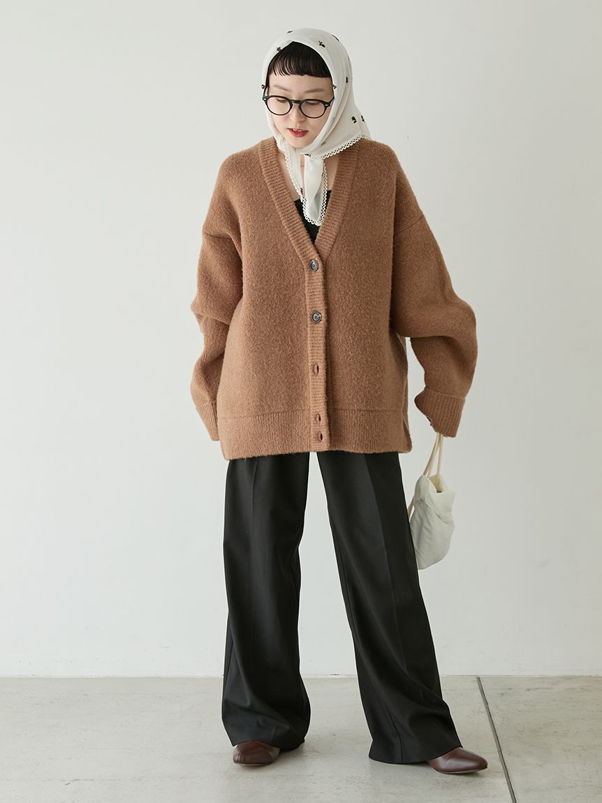 emmi atelier「フロッキーフラワープリントスカーフ」|バンダナ・スカーフ|