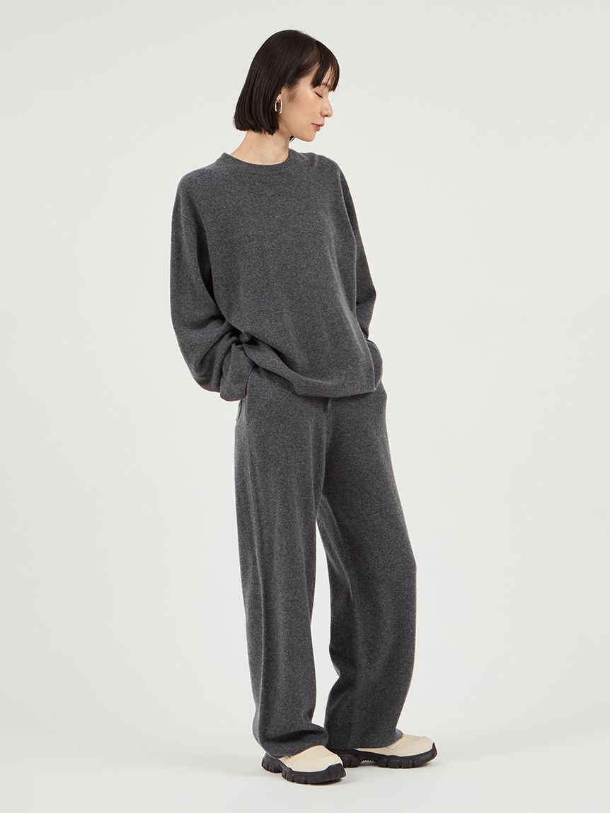 emmi atelier「【セットアップ対応】ラムウールニットパンツ」|チノ|CGRY