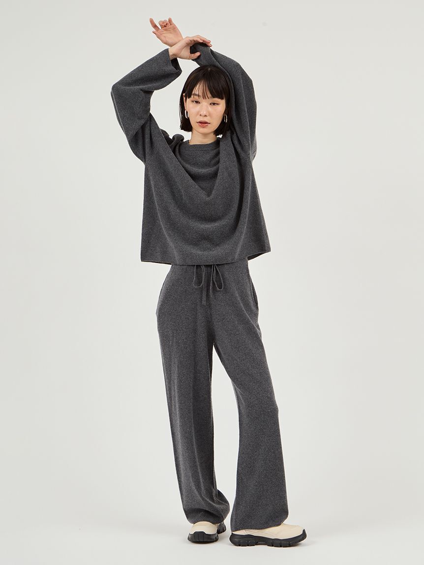 emmi atelier「【セットアップ対応】ラムウールニットパンツ」|チノ|